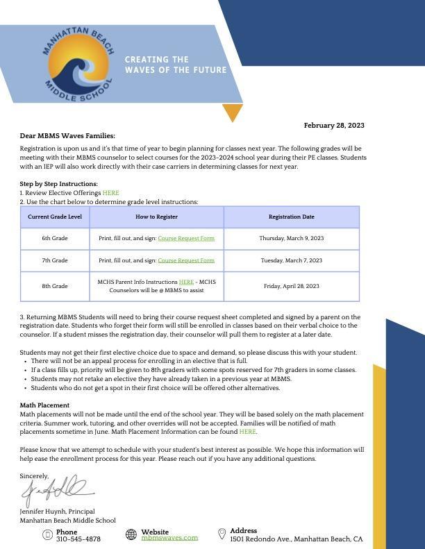 registration info