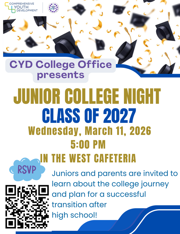 CYD Presents: Junior College Night – Class of 2027