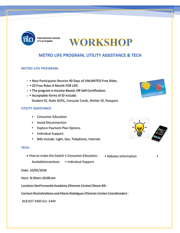 Parent Workshop/Taller para Padres Featured Photo