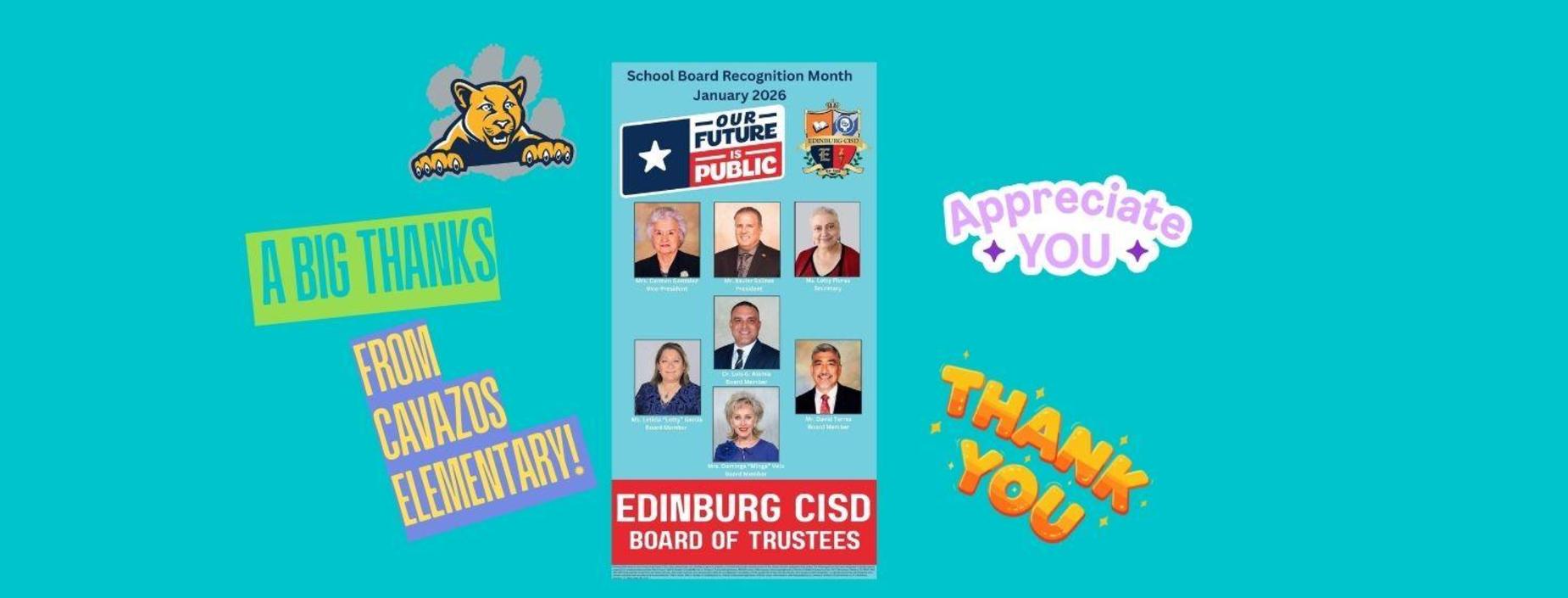 Thank you school board for all you do!