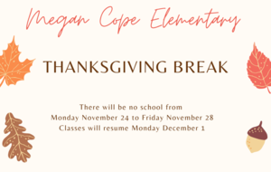 Thanksgiving Break flyer