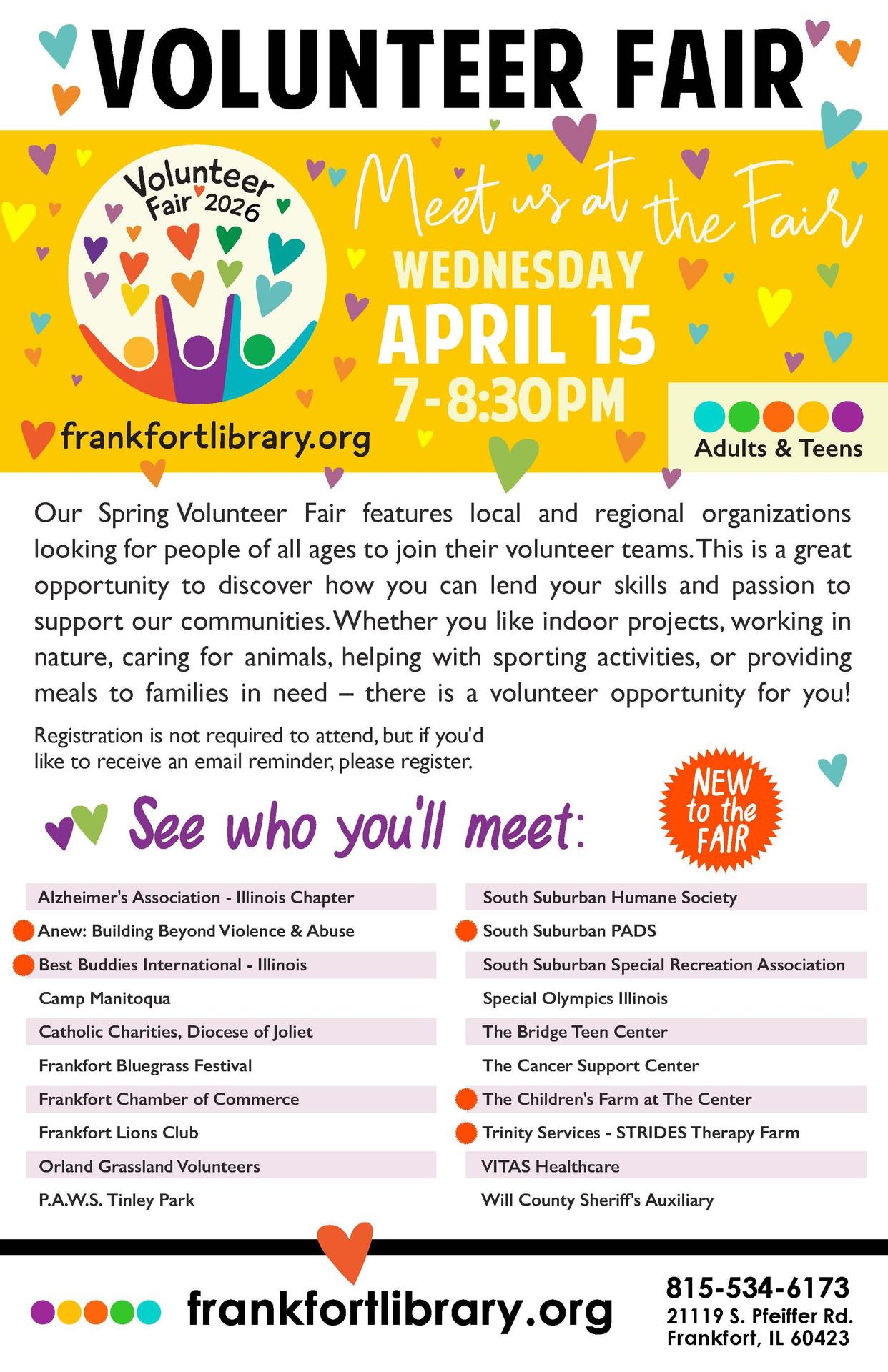 Frankfort Library volunteer fair