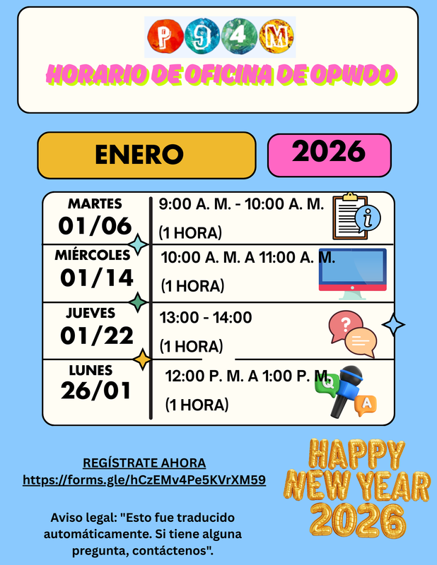 Spanish- Light blue background with charts with dates