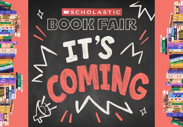 Books with text It's coming Scholastic