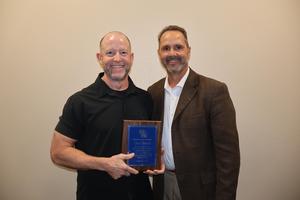 Photo of Dr. David Brown (Superintendent) with Former VAISD Police Chief Jeff Burge