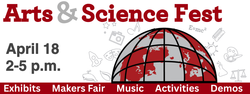 GLobe with art and science icons