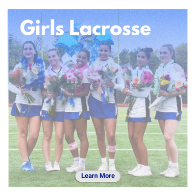 Senior lacrosse player with flowers on senior night