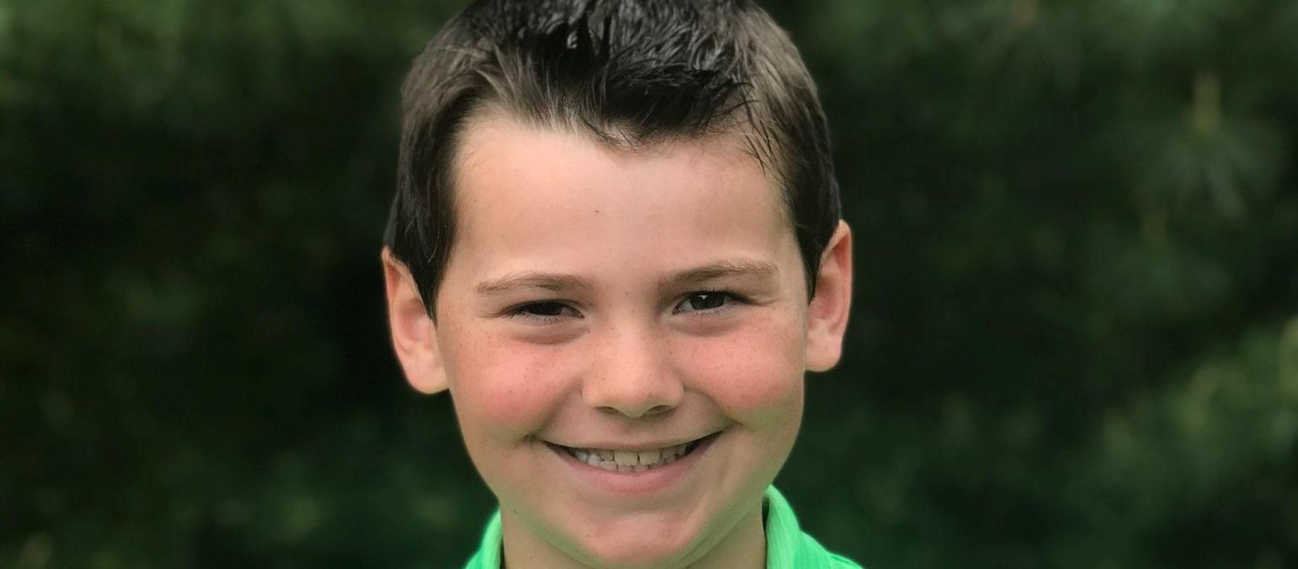 boy smiling for the camera
