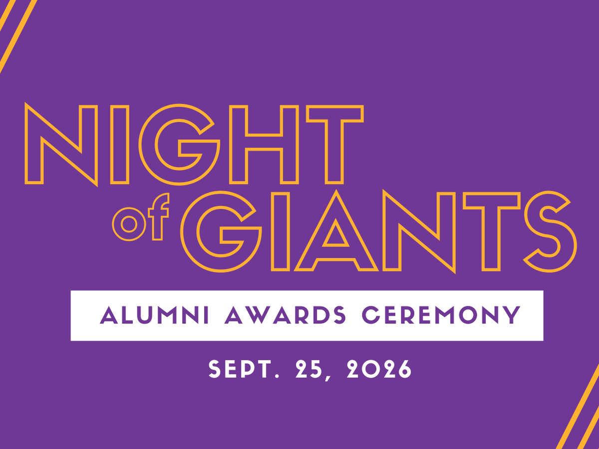 promo graphic - Night of Giants alumni awards ceremony
