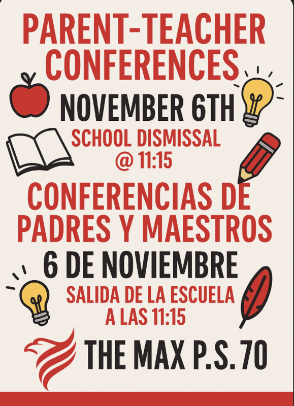 November 6th!/ Parent Teacher Conferences Flyer