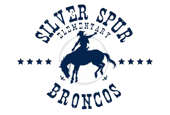 Silver Spur Elementary School Logo - Cowboy riding a bucking bronco