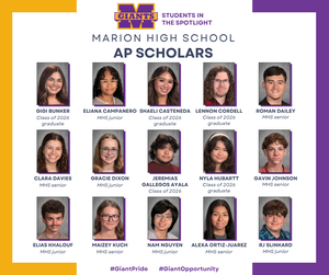 promo graphic - AP Scholars, MHS, 2025-26