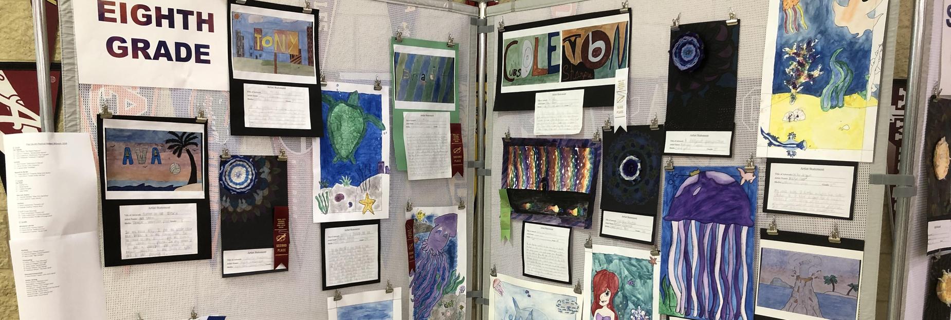 Art work from 8th graders