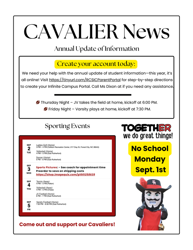 Cavalier News Weekly update