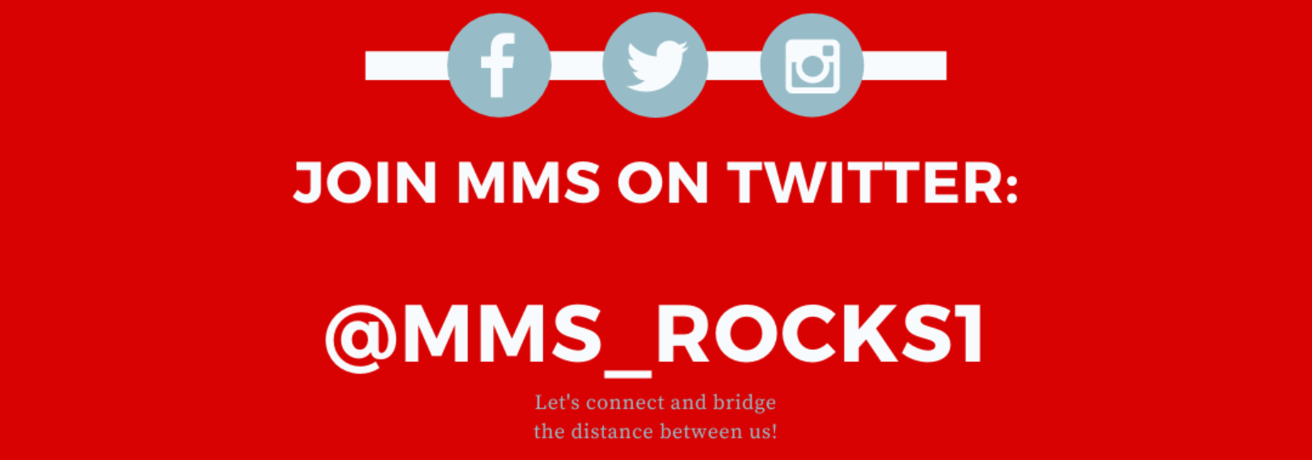 MMS Twitter Handle @MMS_Rocks1