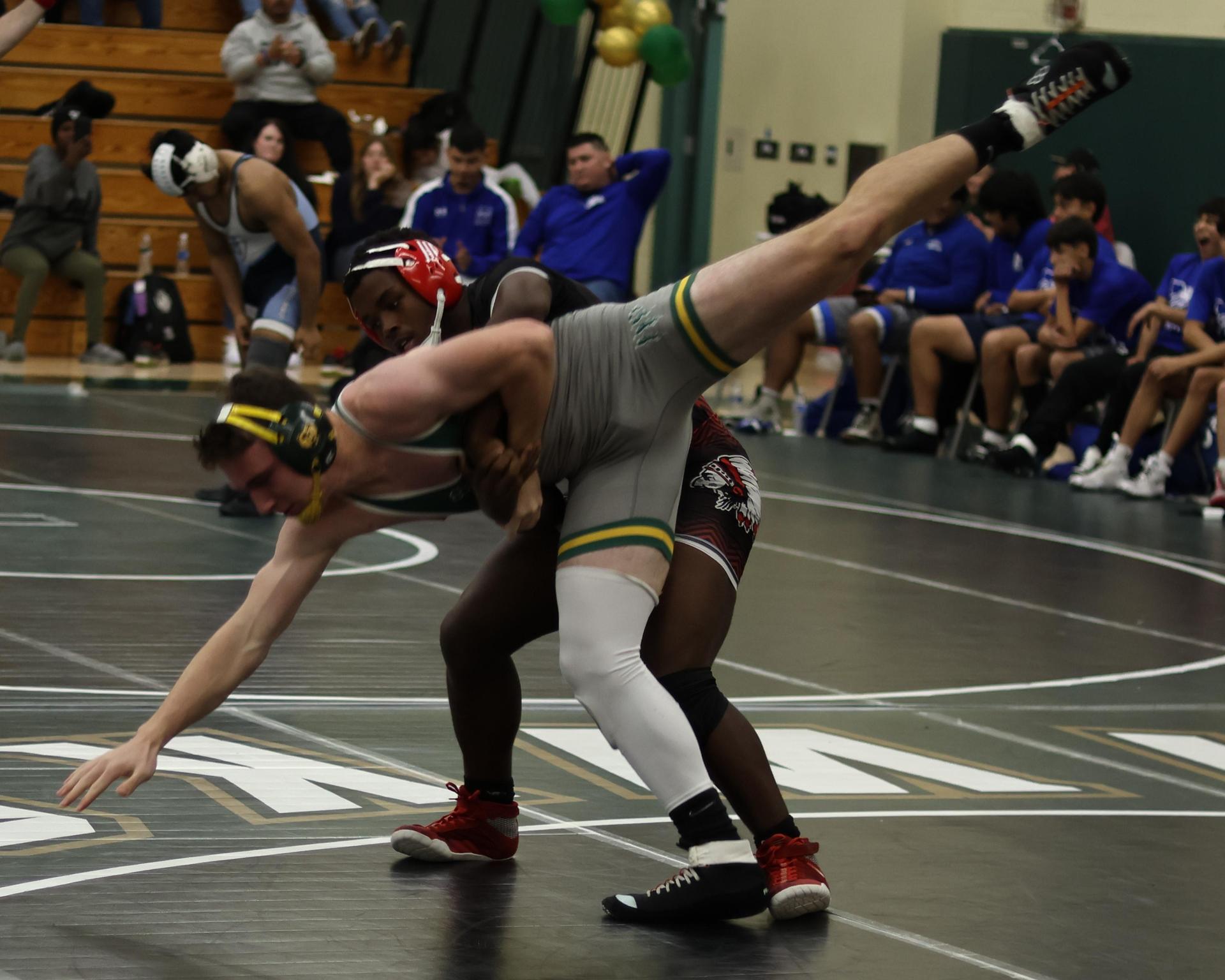 boys wrestling at liberty duals