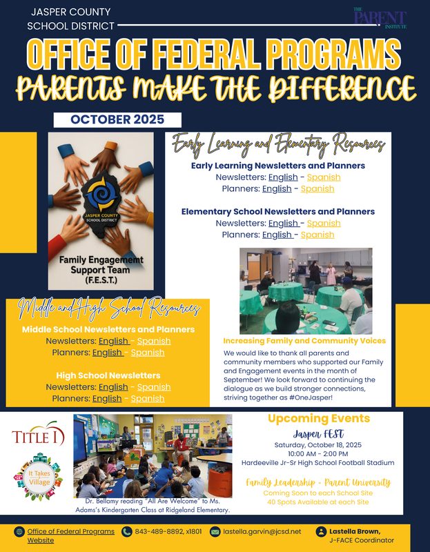 October Federal Programs Newsletter Featured Photo