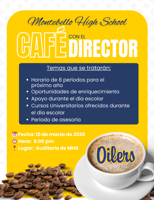 Coffee with the Principal Spanish infographic