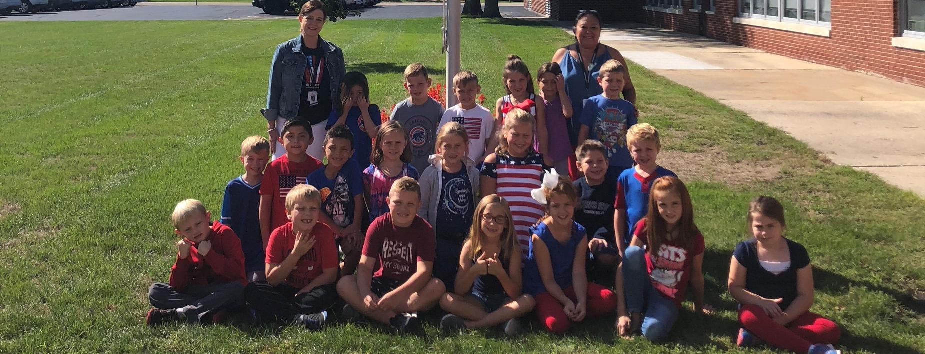 At the flagpole CCES