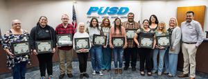 Student Nutrition Employees Accepting their recognition