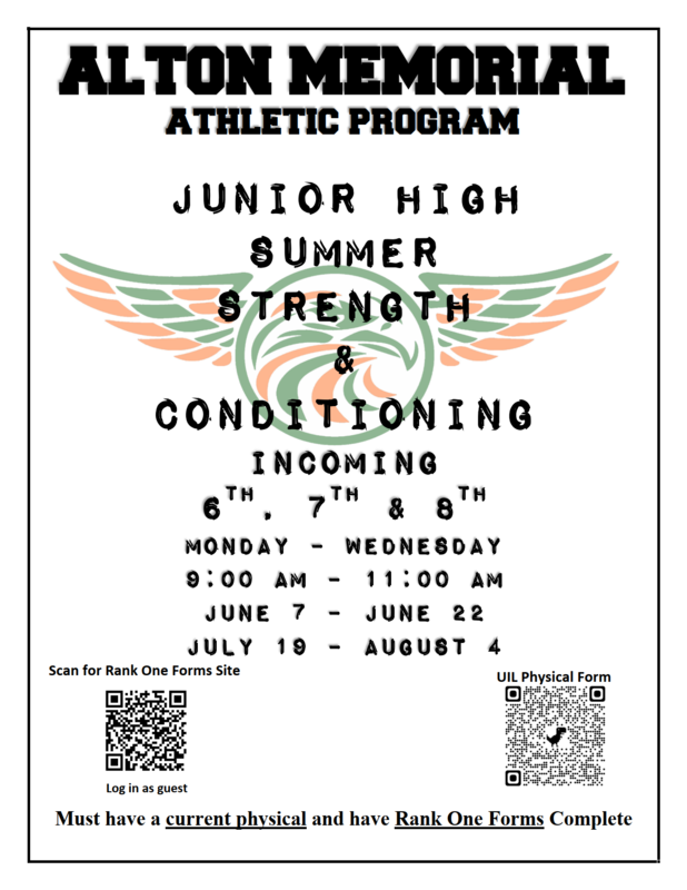 AMJH 2021 Summer strength and conditioning program