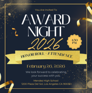 Flyer for Awards Night ENGLISH