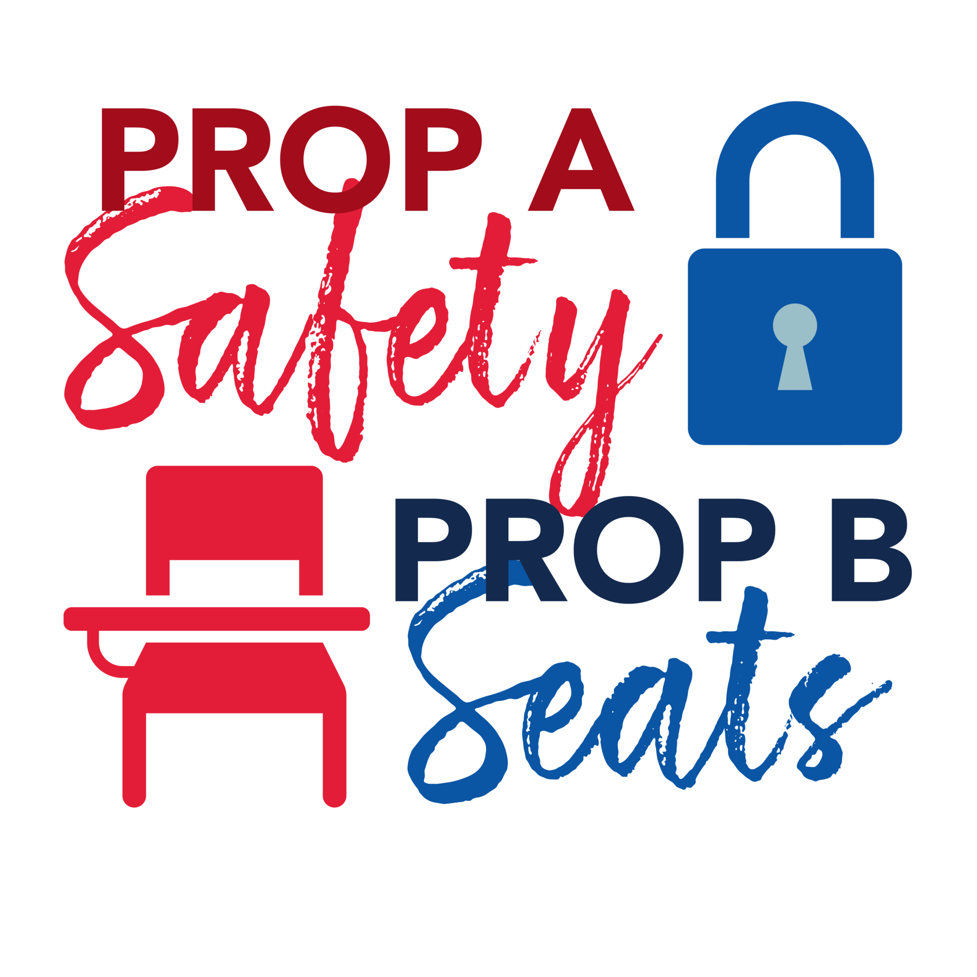 Prop A Safety with lock and Prop B Seats with chair and table