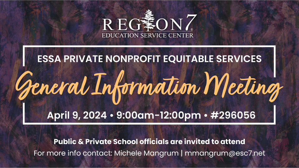 Upcoming Workshops at Region 7 ESC - Upcoming Workshops - ESC Region 7
