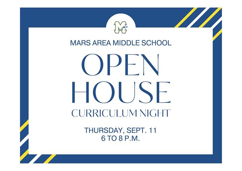 Mars Area Middle School Open House
