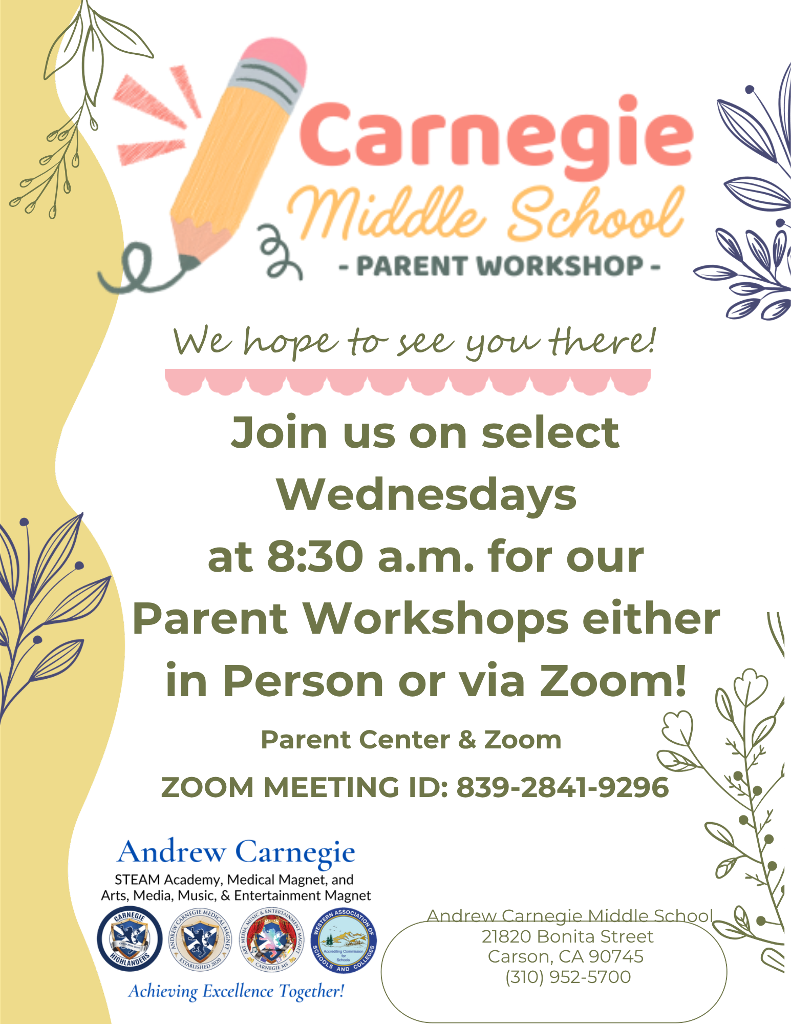 Carnegie Parent Workshops