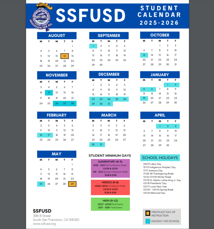 2025-2026 School Yera Calendar