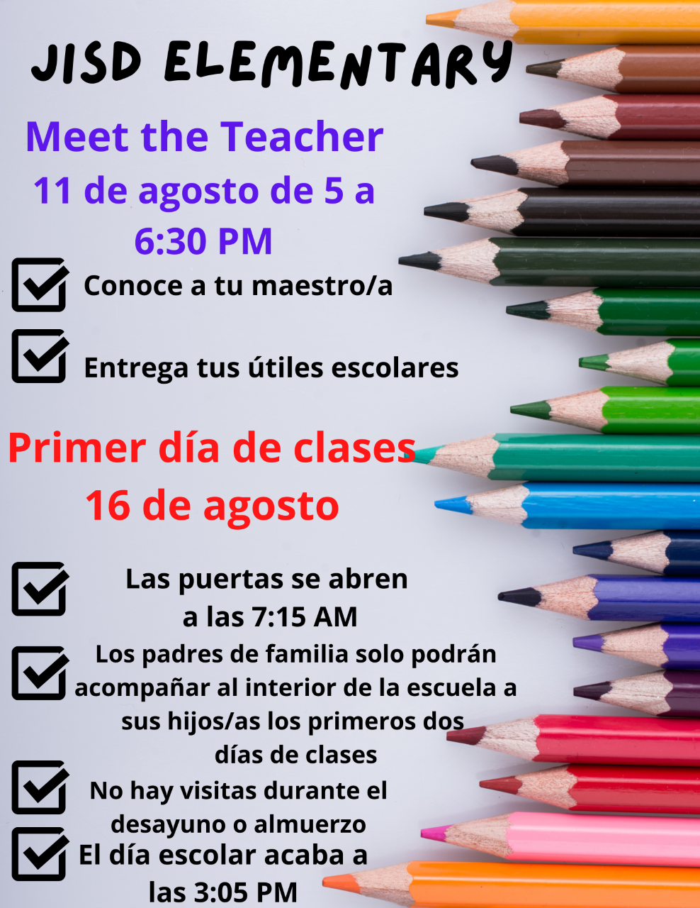 Elementary Meet The Teacher Meet The Teacher Schedule Pick Up 
