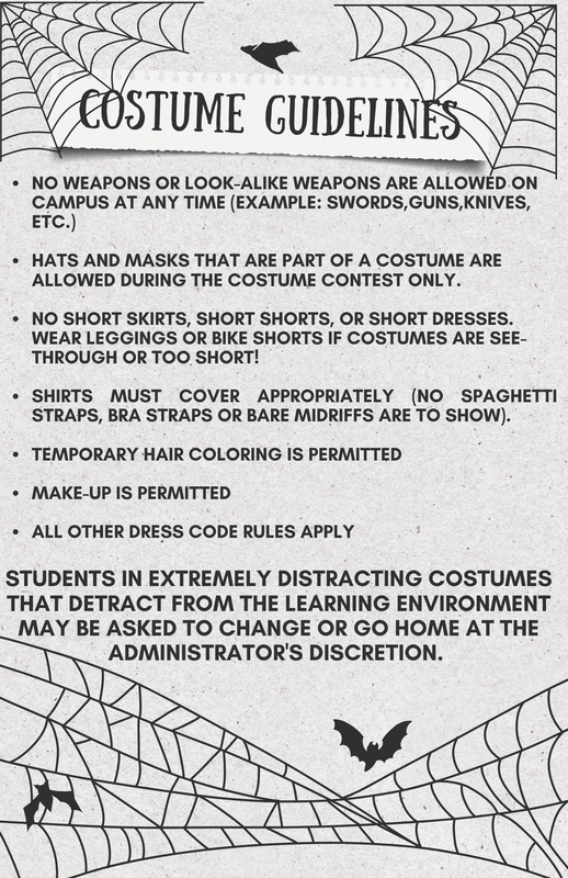 Halloween Costume guidelines
