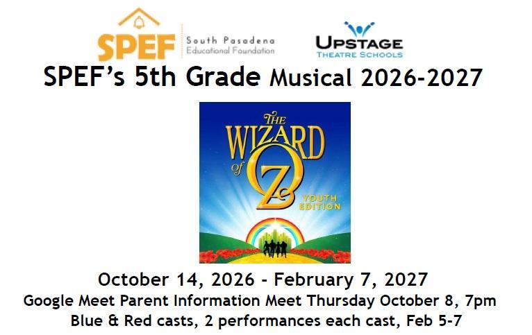 SPEF's Annual 5th Grade Musical Featured Photo