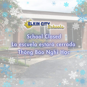 School Closed graphic for news alert.