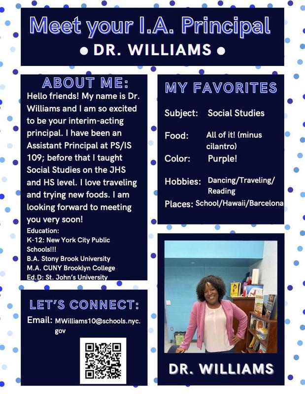Meet the New Principal descriptive flyer