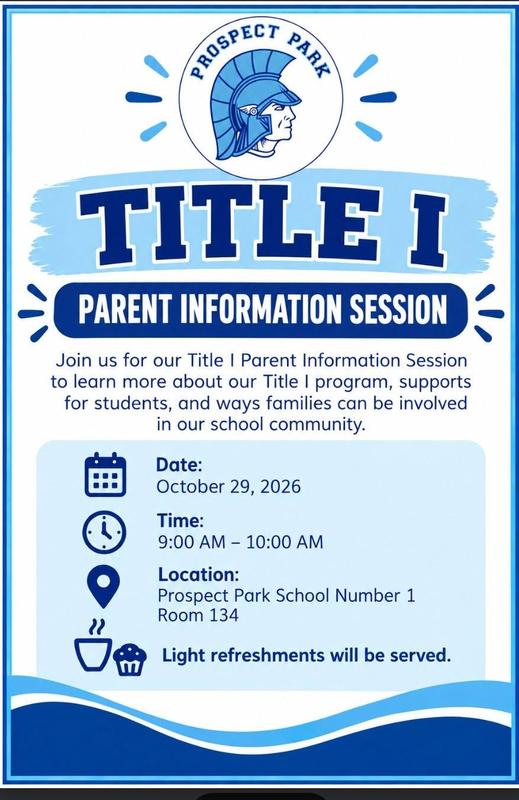 Title I - Parent Information Session - October 29th