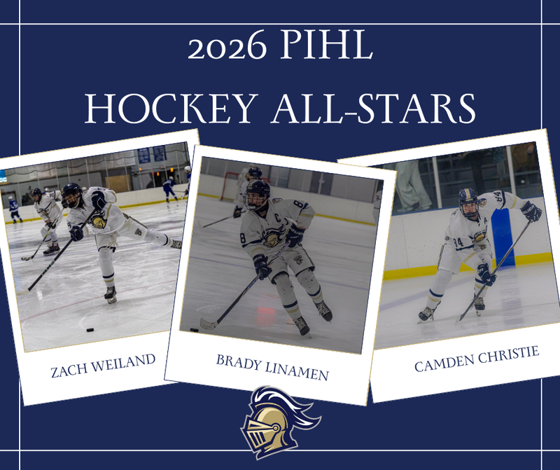 2026 PIHL hockey all-stars featuring Zach Weiland, Brady Linamen, and Camden Christie.