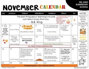 November Calendar