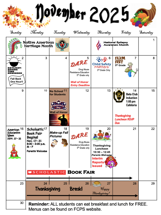 November 2025 Calendar/Calendario de noviembre de 2025