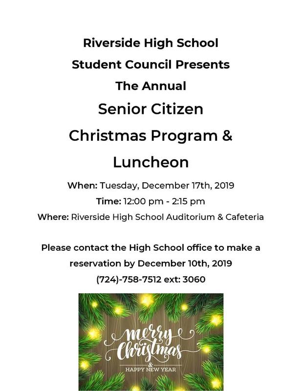 SENIOR CITIZEN CHRISTMAS PROGRAM & LUNCHEON Featured Photo