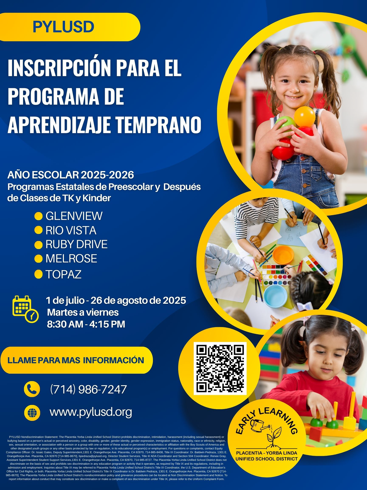 Early Learning Enrollment SP