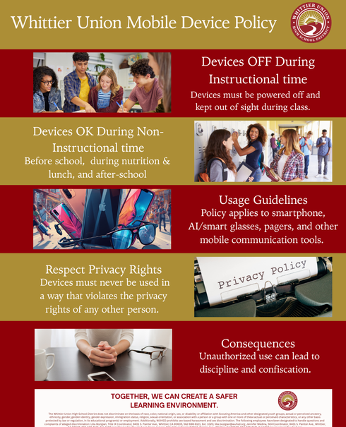 WUHSD Cell Phone Policy