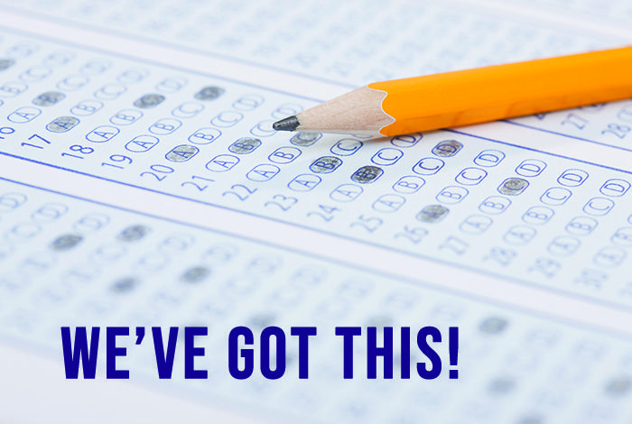 A pencil on a test sheet