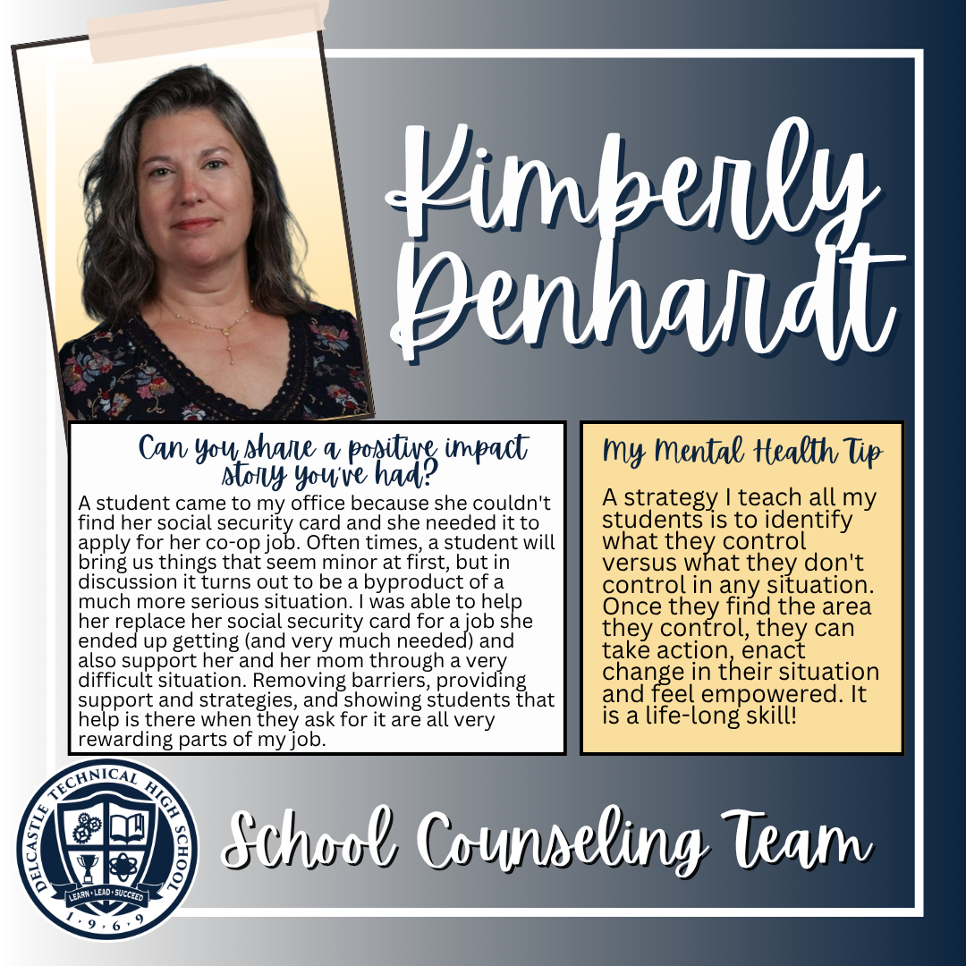 Delcastle School Counselor Kimberly Denhardt