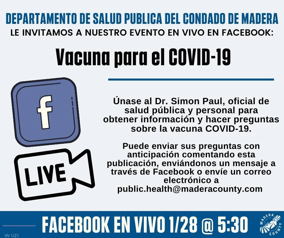 Facebook Live Event 1/28 - Spanish