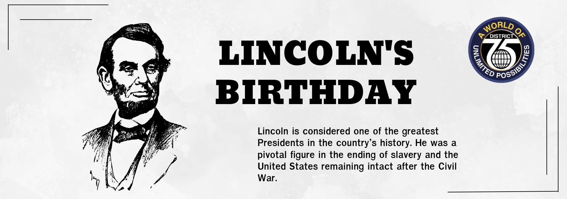 Lincoln's  Birthday Banner