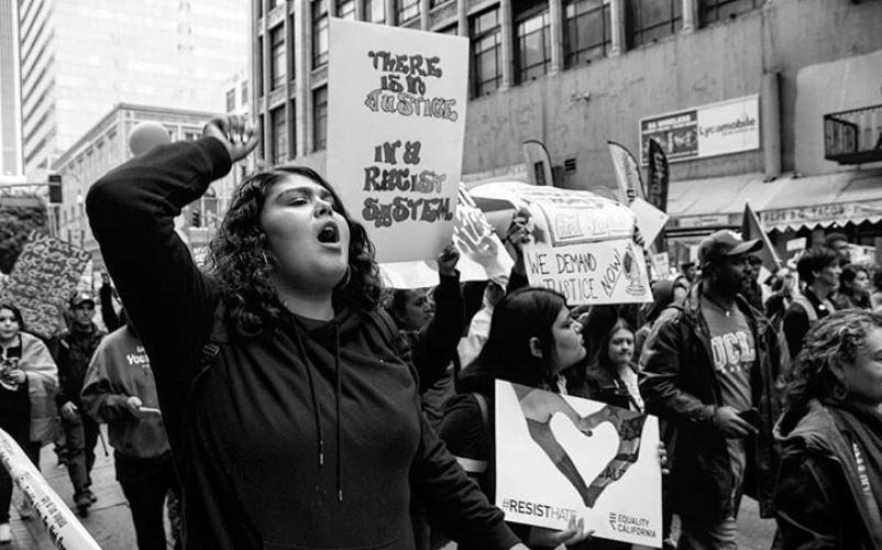 East LA students protesting during May Day