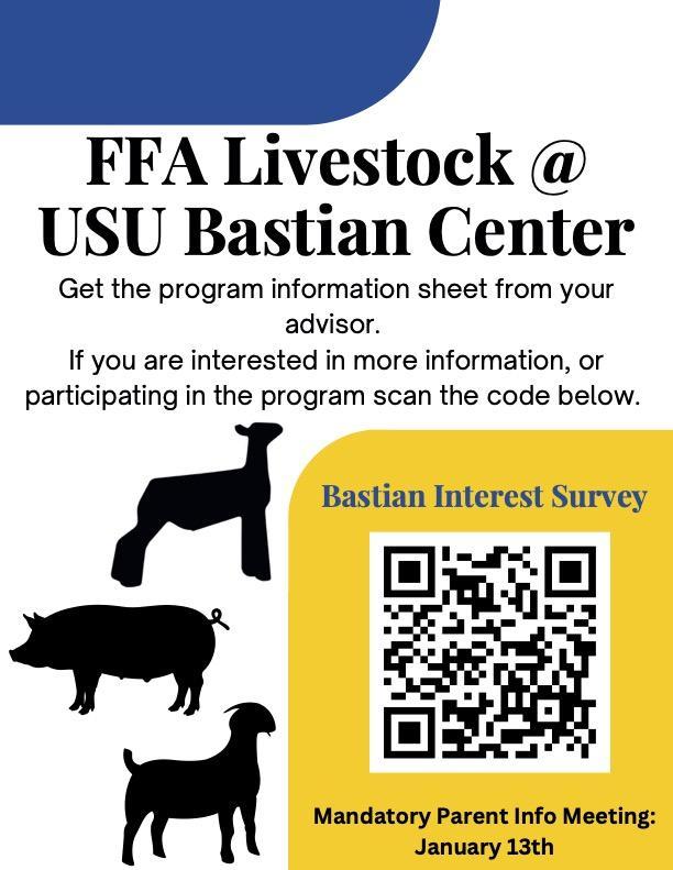 FFA Livestock and USU Bastian Center