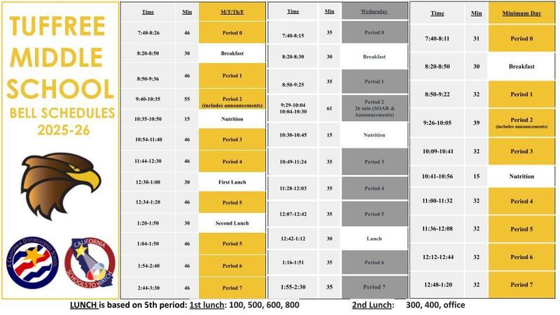 2025-26 TMS Bell Schedules